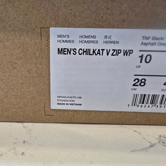 The North Face Mens Chilkat V Zip Waterproof TNF Black Grey Snow Boots SZ 10 NEW - Picture 12 of 14